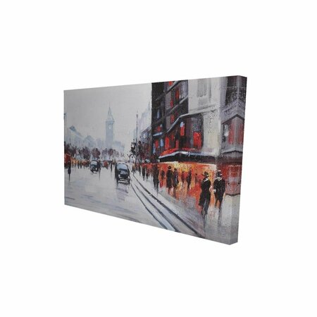 FONDO 20 x 30 in. Street Scene with Cars-Print on Canvas FO2793641